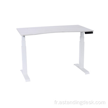 Office Ergonomic Silver Frame Ajustement électrique blanc réglable